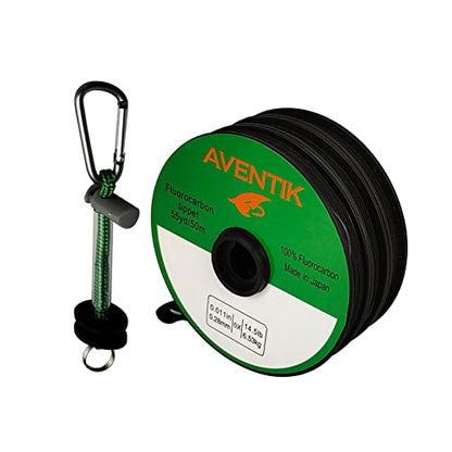 Aventik Fly Fishing Tippet Leader Fluorocarbon Line Fly Line Tippet Holder Fast Sinking Invisible - size: 1X,2X,3X,Tippet Holder