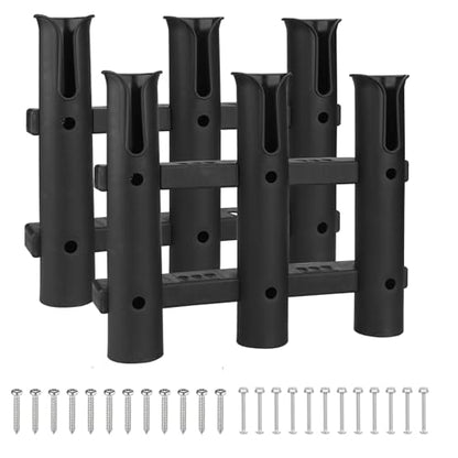 Fishing Rod Holders Boat Rod Holders with Screws Plastic Tube Pole Holders Bracket for Boat Kayak Garage Cooler Trailer Portable