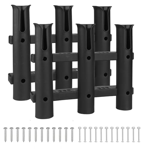 Fishing Rod Holders Boat Rod Holders with Screws Plastic Tube Pole Holders Bracket for Boat Kayak Garage Cooler Trailer Portable
