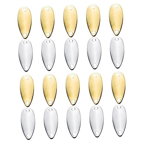 DECHOUS 20Pcs Bright Metal Fishing Lures Sinking Lure for Saltwater Freshwater Fishing for Bass Trout and Pan Fish Durable Reusable Fishing Gear