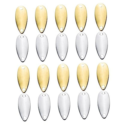 DECHOUS 20Pcs Bright Metal Fishing Lures Sinking Lure for Saltwater Freshwater Fishing for Bass Trout and Pan Fish Durable Reusable Fishing Gear