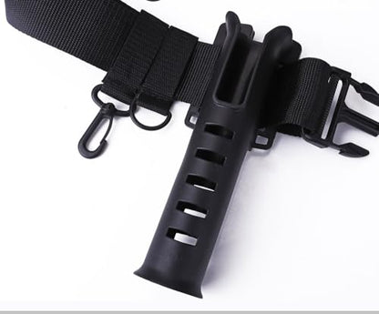 Fishing Belt Rod Holder - Adjustable Fishing Rod Holster Waist Wading Belts for Men, Nylon Wader Fishing Waist Belt for Fly Surf with Portable Pole Inserter Casting Spinning Pole Tackle