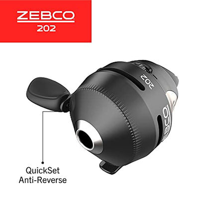Zebco 202 Spincast Fishing Reel, Right-Hand Retrieve, Durable All-Metal Gears, Stainless Steel Pick-up Pin, Pre-Spooled with 10-Pound Zebco Fishing Line, - size: Size 30 Reel, style: Size 30 Reel (Clam Pkg)