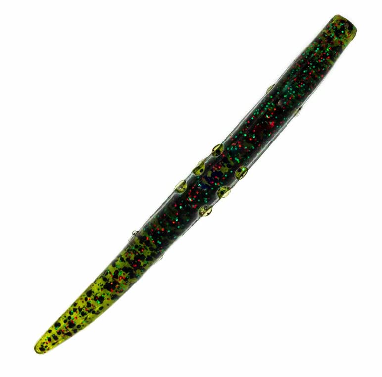 Charlie's Worms Artificial Fishing Bait Chug O' Freshwater Saltwater Bass Fishing Lures Scented Soft Bait 8pk - color: Watermelon Red