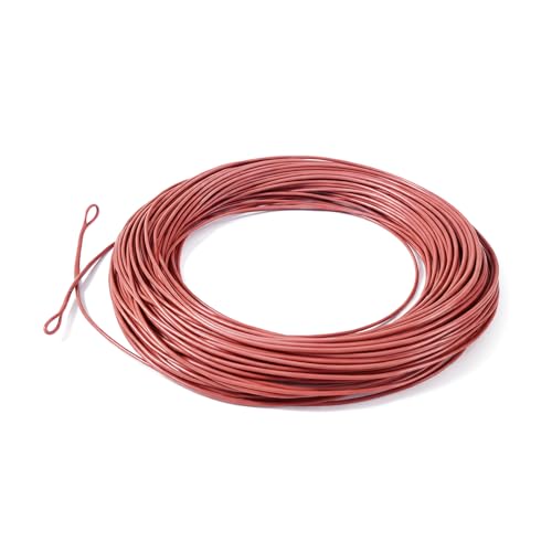 Aventik Intermediate & Sinking Fly Fishing Line Series – WF Fly Line 1.5IPS/3IPS/5IPS with Low Memory Braided Core, Smooth Casting, Welded Loops, 100FT Sink Line for Trout Bass Streamer Fishing - color: Brown Red-1.5IPS, size: WF7I