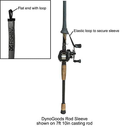 Fishing Rod Sleeve, 3 Pack, 7ft 10in Casting Rod Protector/Rod Sock/Rod Cover - color: Black