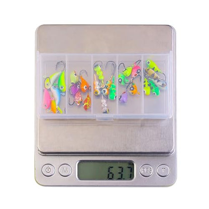 Ice Fishing Jigs Kit Essential Ice Fishing Lures for Beginners to Hook Big Fish and Reel in The Fun! - color: A25Pcs