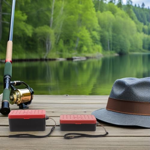 2pcs Live Bait Storage Box Double-Layer Breathable Plastic Worm Bait Holder Portable Fishing Accessories Suitable for Outdoor Anglers