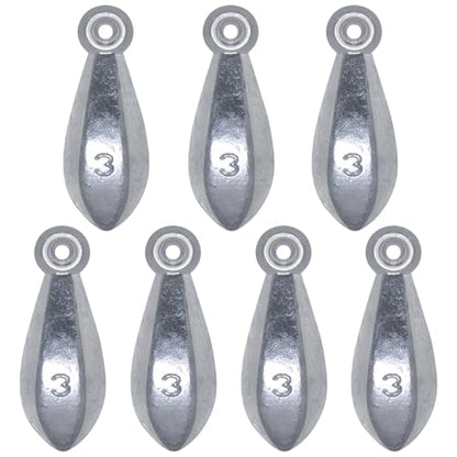 Fishing Weights Sinkers Bullet Fishing Weights Sinkers Ocean Saltwater | Surf Fishing Gear Fishing Assortment 1oz 2oz 3oz 4oz - size: 3oz-7pcs