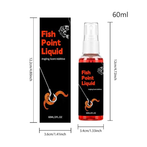 Fish Attractant Liquid Mist - Natural Fishing Bait Scent Additive Spray | Natural liquid fish attractant enhances bait scent to help draw fish for freshwatter and saltwater fishing.