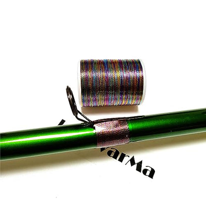 (8pcs*240yd) Kalavarma Rod Wrapping Thread for Fishing Rod Wrapping Thread Rod Building Repair - style: Metallic klm045