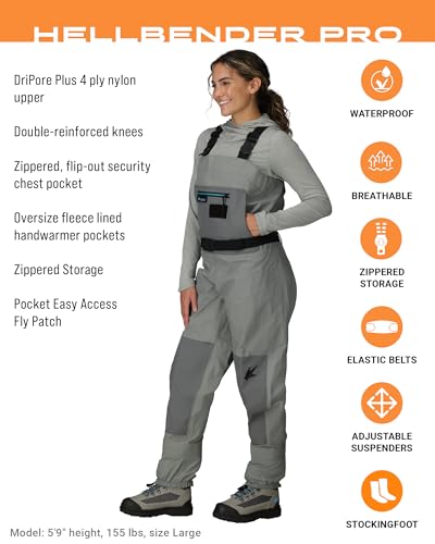 FROGG TOGGS Women's Hellbender PRO Waterproof Fishing Stockingfoot Chest Wader for Fishing - size: X-Large