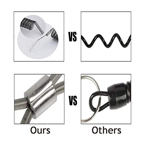 Fishing Lanyard Heavy Duty Retractable Coiled Tether with Carabiner for Pliers, Boating, Tools - color: 12pcs+multicolor