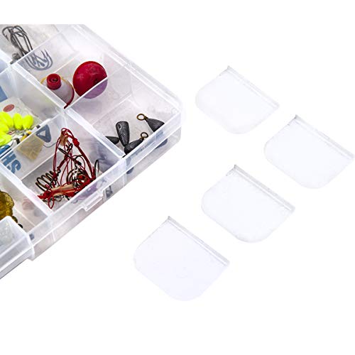 MEIJIA Outdoor Fishing Tackle Boxes, Plastic Box, Plastic Storage Organizer Box with Removable Dividers - Fishing Tackle Storage,Off-White - size: Large