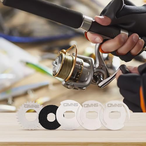 Fishing Reel Drag Clicker Kit Washer Repair Parts For SLX Right Hand Baitcasting Reels, Carbon Fiber Brake Pad Gear Sprocket Pressure Plate Assembly Black Silver