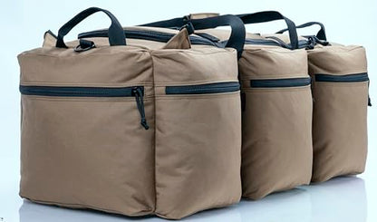 100L Large Military Duffle Bag Deployment Duffel Bag Sports Equipment Travel Luggage Bag with Detachable Backpack Straps… - color: Tan+Black