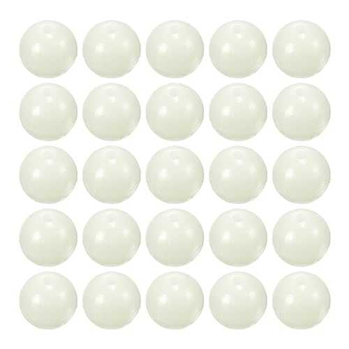 M METERXITY Glow Fishing Beads - Plastic Luminous Round Bait Egg Lure Rigs Apply to Outdoor Tackle Tool - color: White, size: 10mm