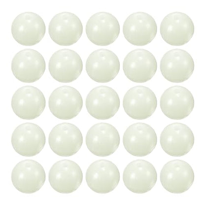 M METERXITY Glow Fishing Beads - Plastic Luminous Round Bait Egg Lure Rigs Apply to Outdoor Tackle Tool - color: White, size: 10mm