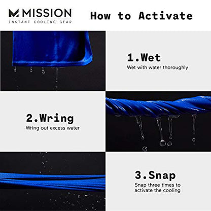 MISSION Cooling Bandana - Lightweight & Breathable - Cools Up to 2 Hours - UPF 50 Sun Protection - Machine Washable - color: Usa