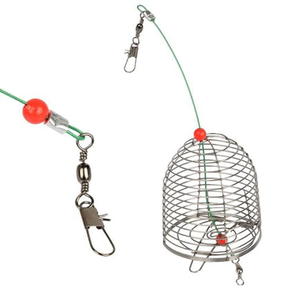5PCS Fishing Bait Trap Cage Feeder Basket Lures Bait Fishing Accessories