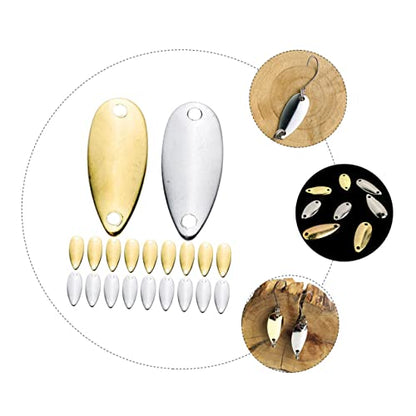 DECHOUS 20Pcs Bright Metal Fishing Lures Sinking Lure for Saltwater Freshwater Fishing for Bass Trout and Pan Fish Durable Reusable Fishing Gear