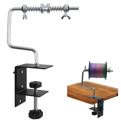 SILANON Fishing Line Spooler Adjustable Fishing Line Winder Spooler Machine Portable Stable Reel Spooler with Clamp Spooling Station System for Spinning Casting Reels - style: Type B-With Clamp