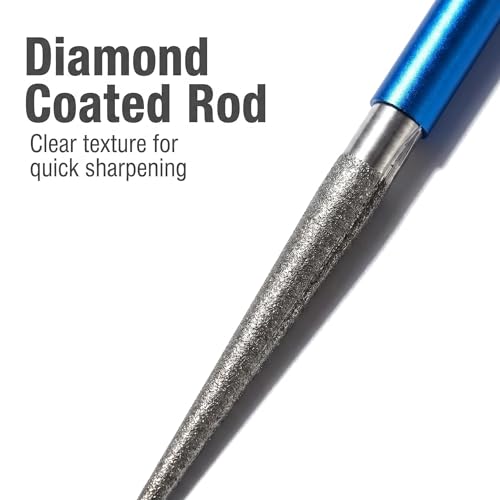 1Pc Retractable Diamond Sharpening Rod, Portable Serrated Knife & Fish Hook Sharpener with Pocket Clip for Outdoor Camping Fishing Hunting Kitchen