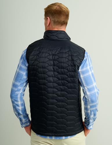 HUK - Men's Scale Vest, DWR Insulated Performance Fishing Vest - color: Black, size: X-Large