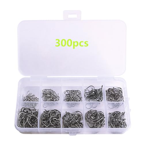 1000pcs 600pcs 300pcs Small Fish Hooks for Freshwater, 10 Specifications of Trout Fishing Hook Set - style: 300pcs