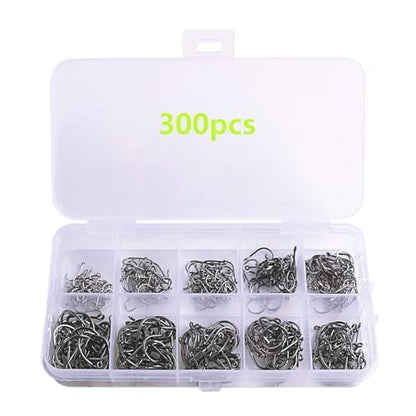 1000pcs 600pcs 300pcs Small Fish Hooks for Freshwater, 10 Specifications of Trout Fishing Hook Set - style: 300pcs