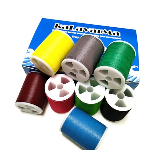 (8pcs*240yd) Kalavarma Rod Wrapping Thread for Fishing Rod Wrapping Thread Rod Building Repair - style: Colorfast 053