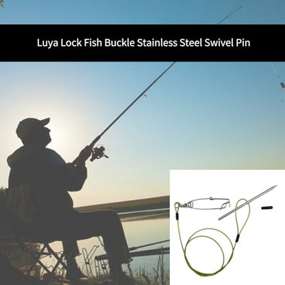 COOLHOOD Stringer Fish Holder for Diving Quick Handspear Fish Needle Hook Stringer with Clip Stainless Steel - color: 80cm
