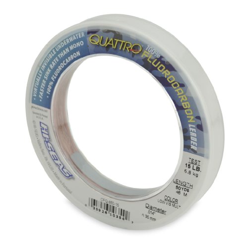 Hi-Seas Quattro 100% Fluorocarbon Leader - size: 50 Yard, 15 Pound Test