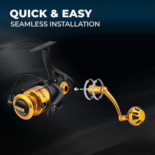GOMEXUS Power Handle for Penn Spinfisher VI VII Slammer III IV Reel Crank (Make Sure Your Reel Model, Not for All Spinfisher Long Cast/V)-Please Pay Attention to The Adaptation Table - style: For Slammer/Spinfisher 2500-4500 Thread