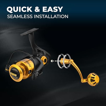 GOMEXUS Power Handle for Penn Spinfisher VI VII Slammer III IV Reel Crank (Make Sure Your Reel Model, Not for All Spinfisher Long Cast/V)-Please Pay Attention to The Adaptation Table - style: For Slammer/Spinfisher 2500-4500 Thread