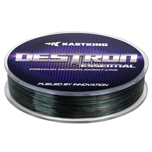 KastKing Destron Essential Monofilament Fishing Line, Advanced Polymer Coating for High Abrasion Resistance, Super Smooth, High Strength, Low Memory Mono Line, Fresh and Saltwater Fishing - color: Midnight Camo, size: 17LB(300 Yds)