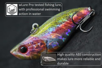 Minnow Crankbait for Bass Fishing Bass Lure Jerkbait Fishing Lures and Tackle Box - color: HL802KB