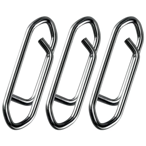Alwonder 50-Pack Fishing Power Speed Clips, High Strength Stainless Steel Speed Clip for Fishing Lure Quick Change, Freshwater Saltwater Crankbait Popper Lures Quick Snap Connector Tackle - size: XL-175LB-1.2IN