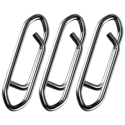 Alwonder 50-Pack Fishing Power Speed Clips, High Strength Stainless Steel Speed Clip for Fishing Lure Quick Change, Freshwater Saltwater Crankbait Popper Lures Quick Snap Connector Tackle - size: M-75LB-0.78IN