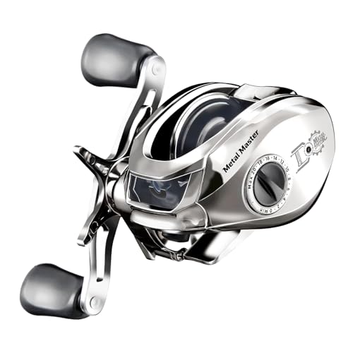 HAUT TON Matel Master Advanced Version Baitcaster reels,6.2:1Gear Ratio,5+1Ball Bearing,Bait clickers,12Lb Drag System Fishing Reels,for Saltwater,Freshwater - color: MM-DC