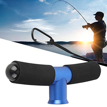 Fighting Waist Belt with Aluminum Rod Holder and Lanyard - T-Bar Butt Cushion for Fishing Rod Rack Support
