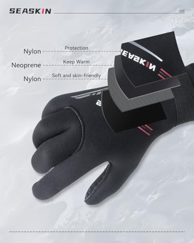 Seaskin 5mm Neoprene Diving Gloves - size: Small