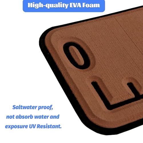 Fish Ruler for Boat 40in Foam Fishing Measuring Tool with 3M Self-Adhesive Backing for Boats Sailboats Yachts Kayaks - color: Dark Brown