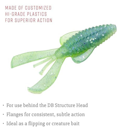 Strike King Rage Bug Fishing Lure, Soft Plastic Grub, Unique Design, Subtle Action - color: Sexy Shad 2.0, size: 4.5"