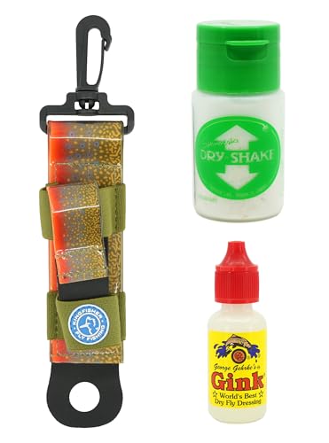 Gehrke’s Gink and Shimazaki Dry Shake Dry Fly Floatant with Kingfisher Combo Holder - color: Brook Trout