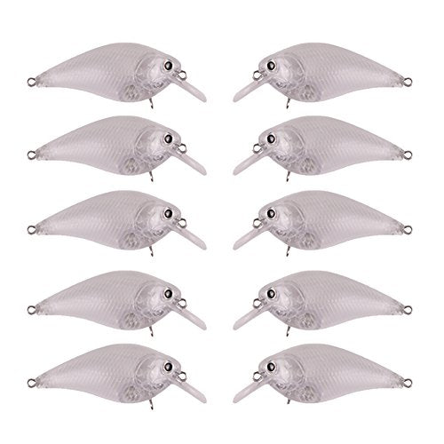 Blank Hard Lures Kit Unpainted Fishing Baits Sets Crankbait Wobblers Freshwater Fish Lure Wobblers Minnow Lure Bodies Fishing Tackle - color: 25pcs 6CM