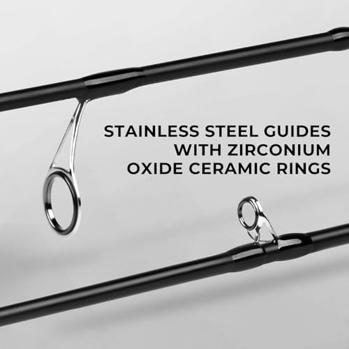 KastKing Crixus Fishing Rods,IM6 Graphite Spinning Rod & Casting Rod W/Zirconium Oxide Ring Stainless Steel Guides, SuperPolymer Handle - size: 5'6"-Light - M Fast-2pcs, style: Spinning