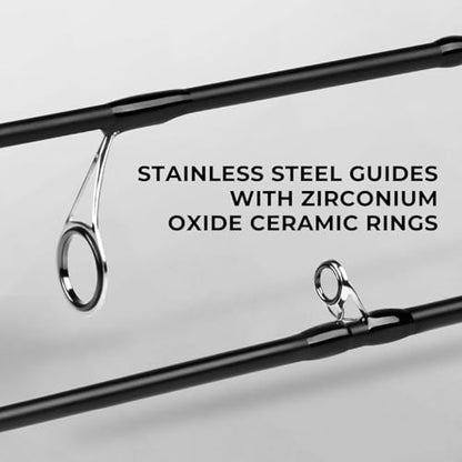 KastKing Crixus Fishing Rods,IM6 Graphite Spinning Rod & Casting Rod W/Zirconium Oxide Ring Stainless Steel Guides, SuperPolymer Handle - size: 5'6"-Light - M Fast-2pcs, style: Spinning