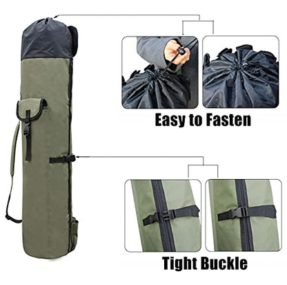 Fishing Tackle Pole Bag Rod Case, Folding Fishing Gear Storage Bag Case | Fishing Pole Case Reel Tackle Organizer Bag with Rod Holder, Oxford Fabric Portable Large Capacity, Fishing Gifts for Men