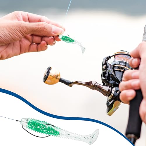 Syosisny 54PCS Soft Paddle Tail Swimbaits, 6 Vibrant Colors Fishing Lures, Versatile Bait for Freshwater Saltwater, Bass Trout Walleye Pike Crappie Fishing Tackle